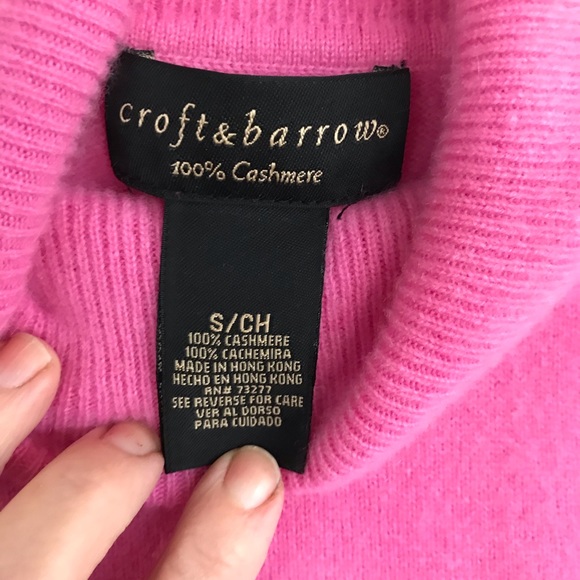 Croft & Barrow 100% cashmere turtleneck sweater - Picture 4 of 6